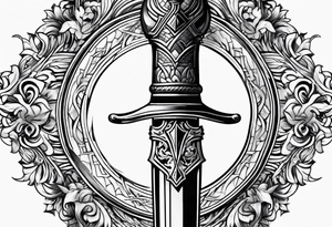 sword tattoo for back tattoo idea