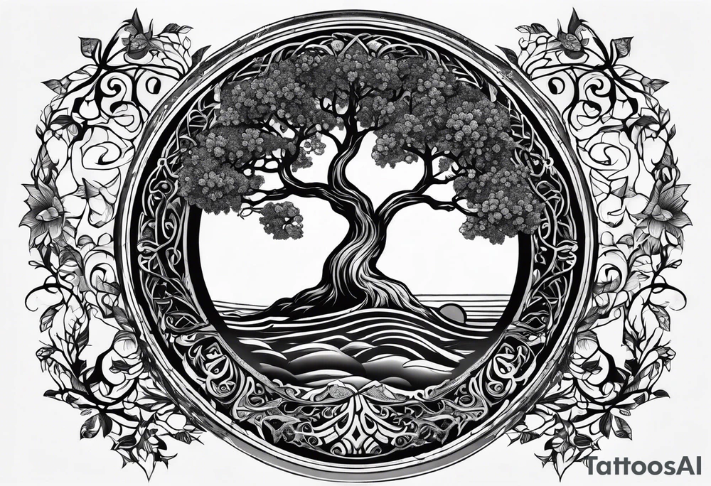 Yggdrasil petit simplist nordique tattoo idea