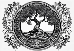 Yggdrasil petit simplist nordique tattoo idea