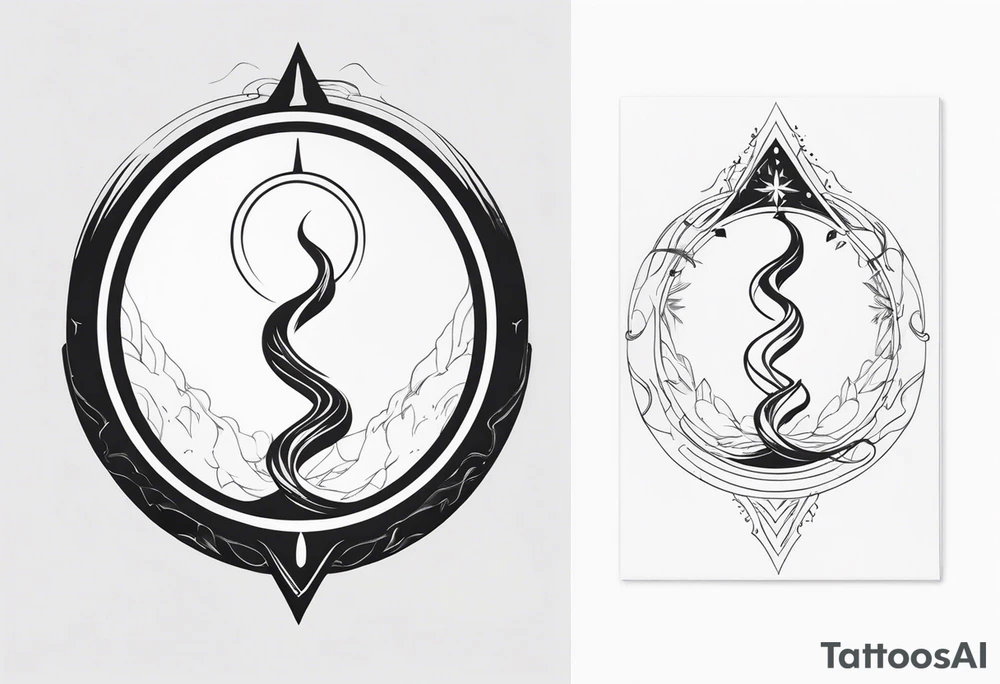spine tattoo with a halo tattoo idea