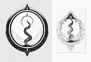 spine tattoo with a halo tattoo idea