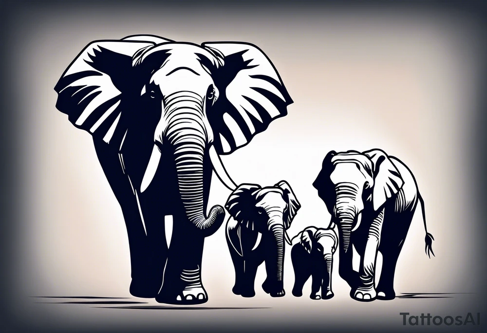Elephant Family tattoo idea