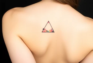 A small tattoo on my wrist to represent my lesbian identity, but in a subtle way. Fine line. Triangle tattoo idea