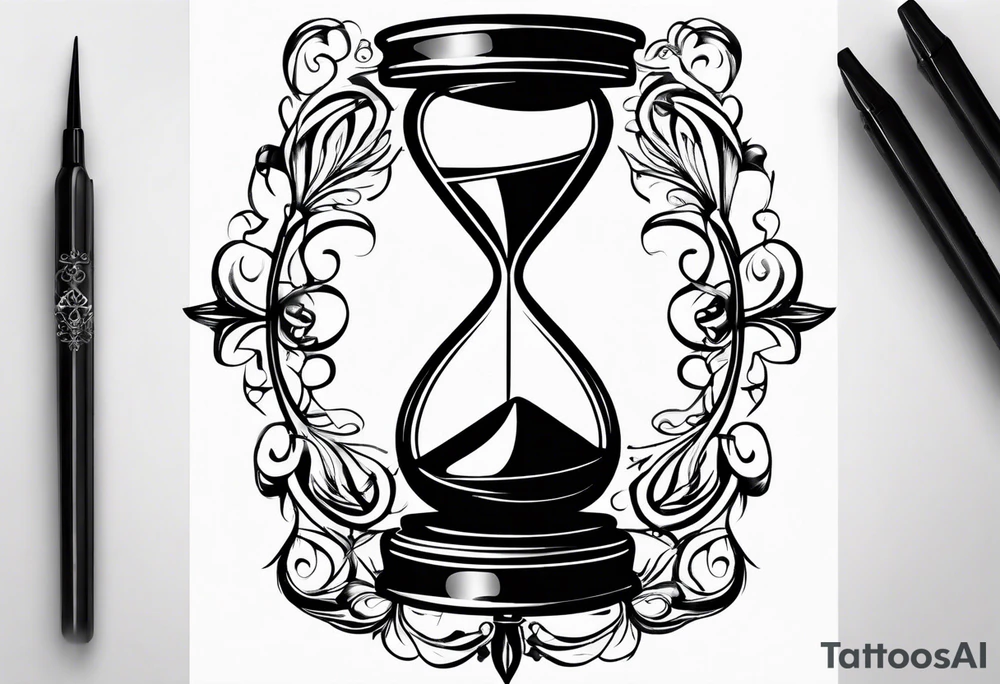 infinity symbol as an hourglass tattoo idea