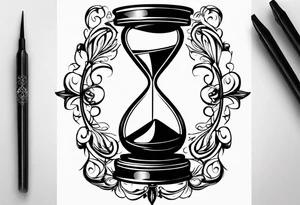 infinity symbol as an hourglass tattoo idea