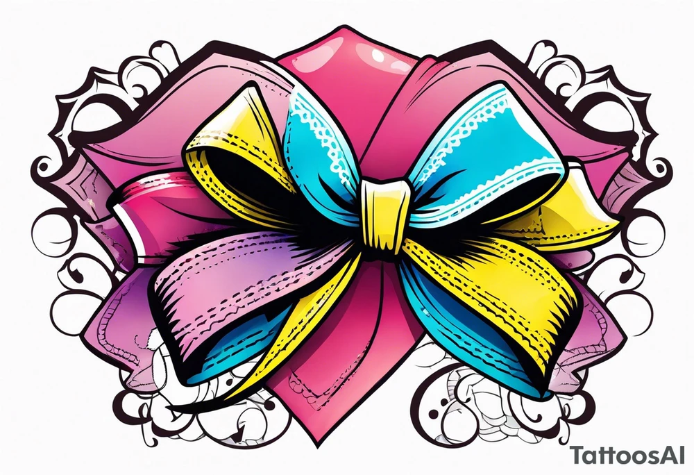 Lacy bow tattoo idea