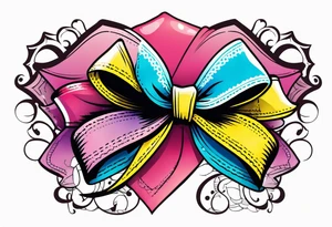 Lacy bow tattoo idea