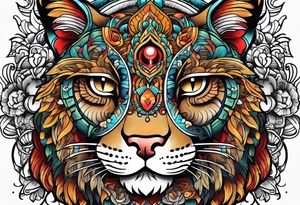 Third eye puma tattoo idea