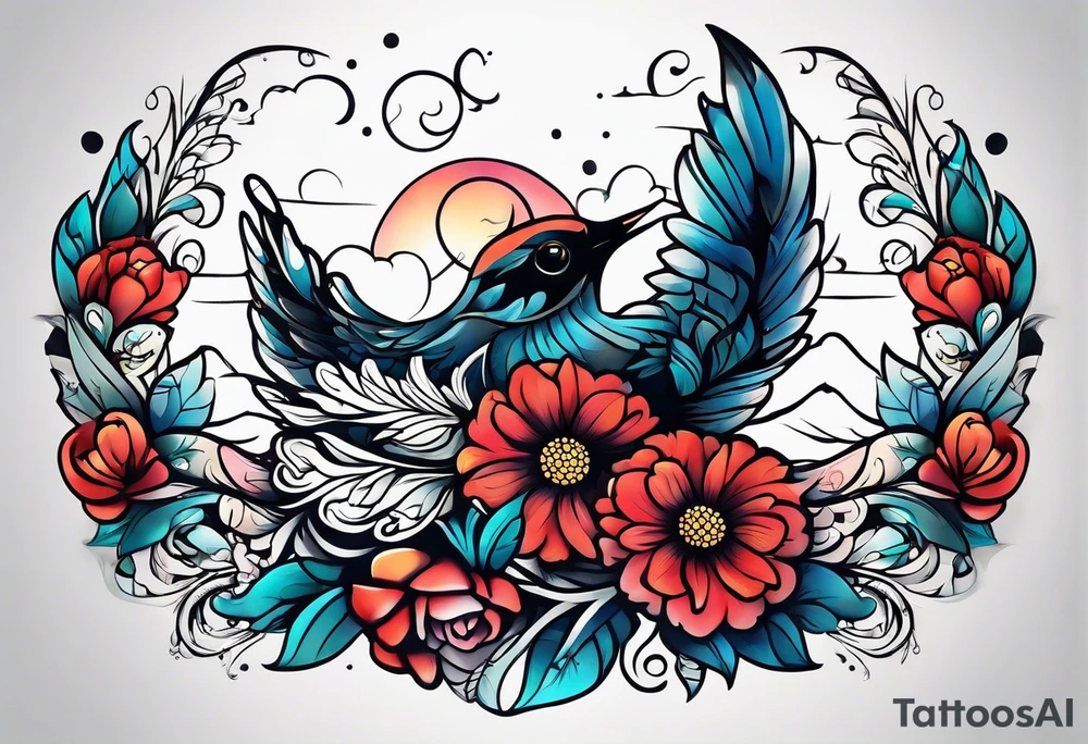 happy on the outside tattoo idea