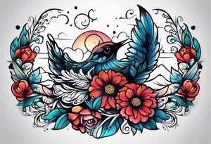 happy on the outside tattoo idea