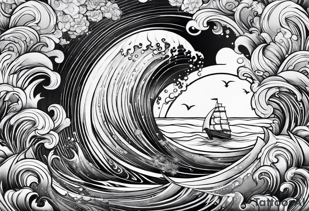Ocean tattoo idea
