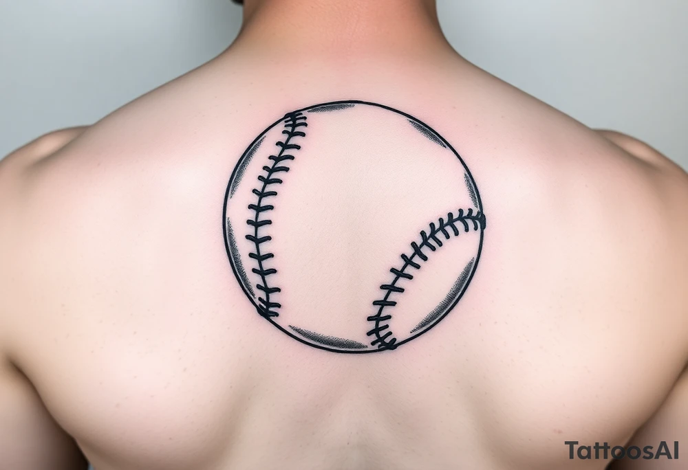 Softball with slippers on it tattoo idea