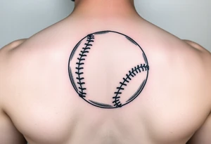 Softball with slippers on it tattoo idea