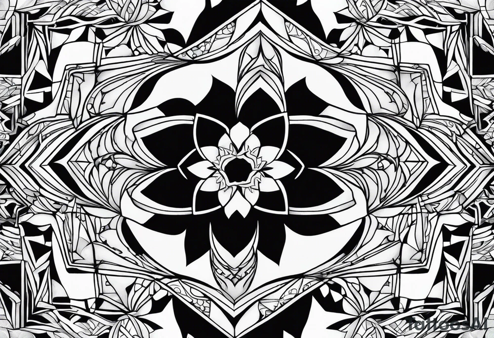 Fractal square tattoo idea