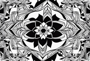 Fractal square tattoo idea