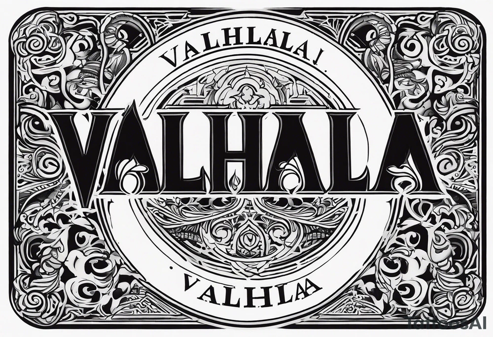 Valhalla round tattoo idea