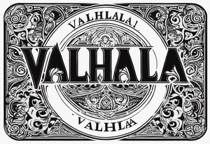 Valhalla round tattoo idea