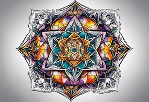 Metatrons cube mandala tattoo idea