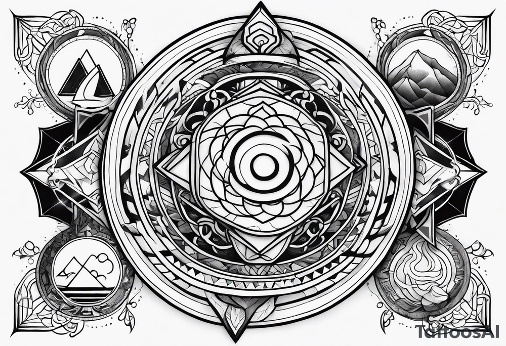 Four elements tattoo idea