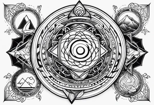 Four elements tattoo idea