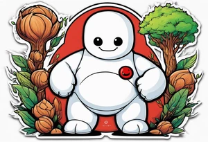 baymax beside groot tattoo idea