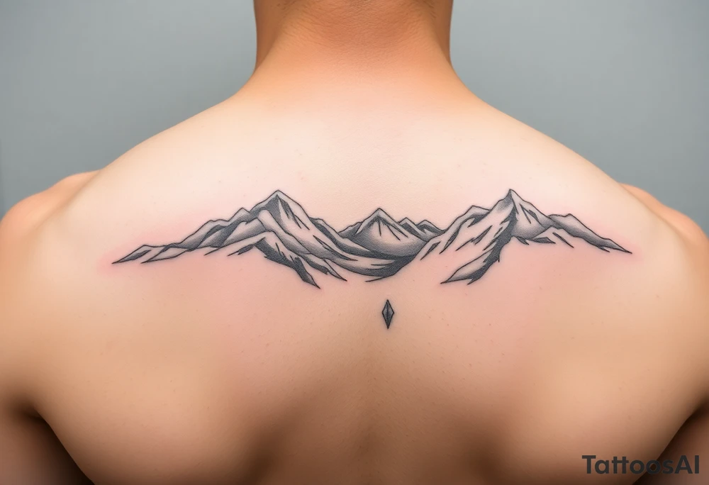 Feminine and fine tatoo of snow and sea tattoo idea