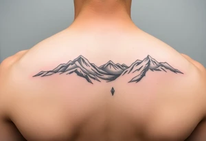 Feminine and fine tatoo of snow and sea tattoo idea