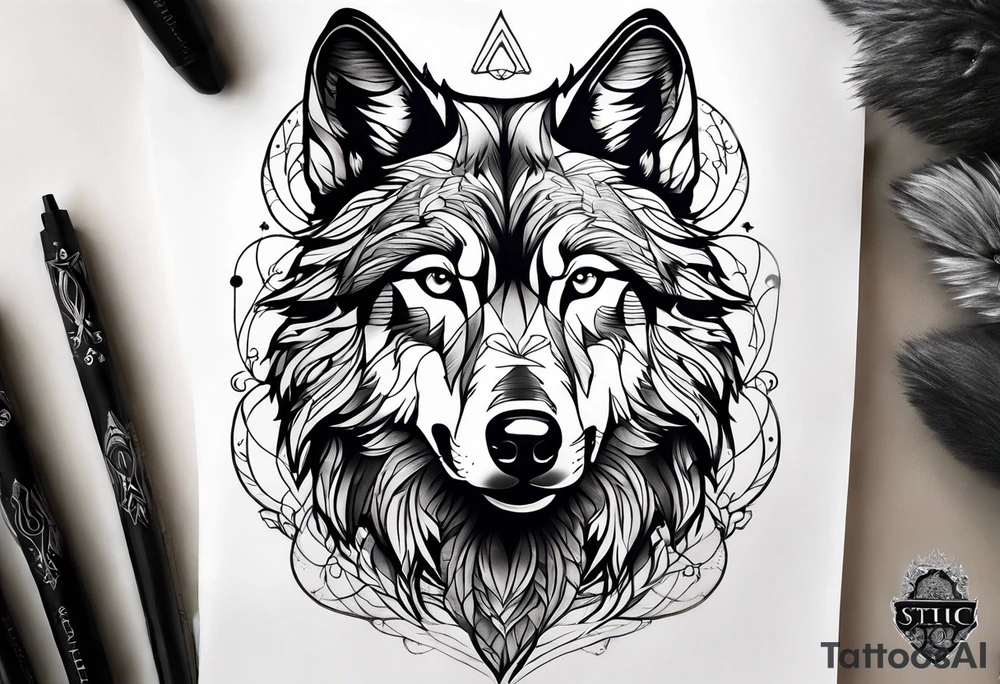 Stoic Wolf tattoo idea