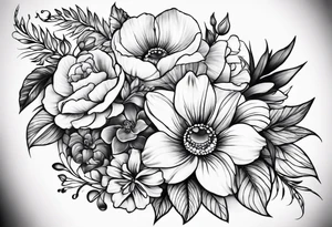 tattoo to represent that I have 3 children (girls). For inspiration I like flowers, the beach. Tattoo is for ribcage down side of body tattoo idea