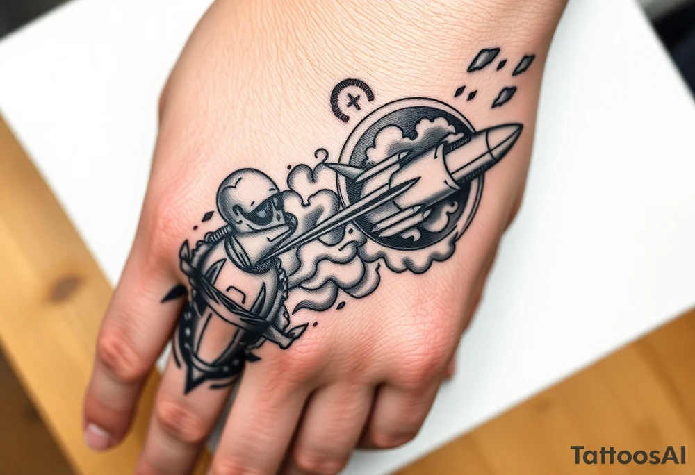 jets and smoke full hand tattoos tattoo idea