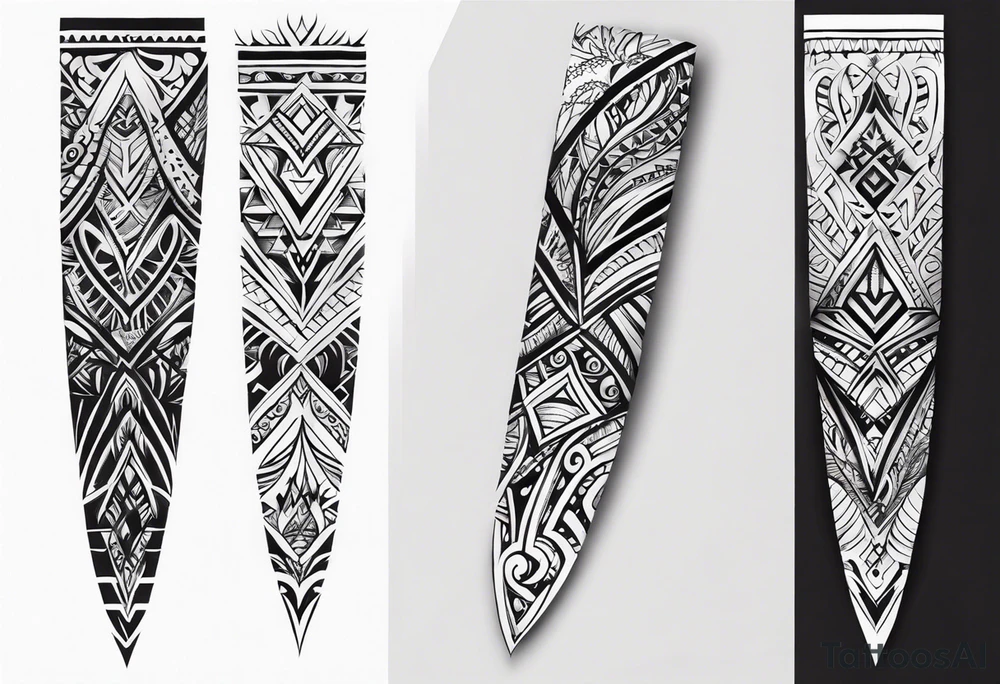 Tribal arm sleeve tattoo idea