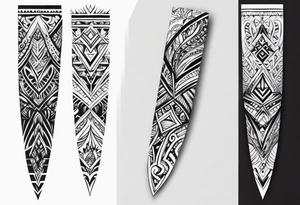 Tribal arm sleeve tattoo idea
