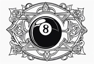 Eight ball jesus tattoo idea