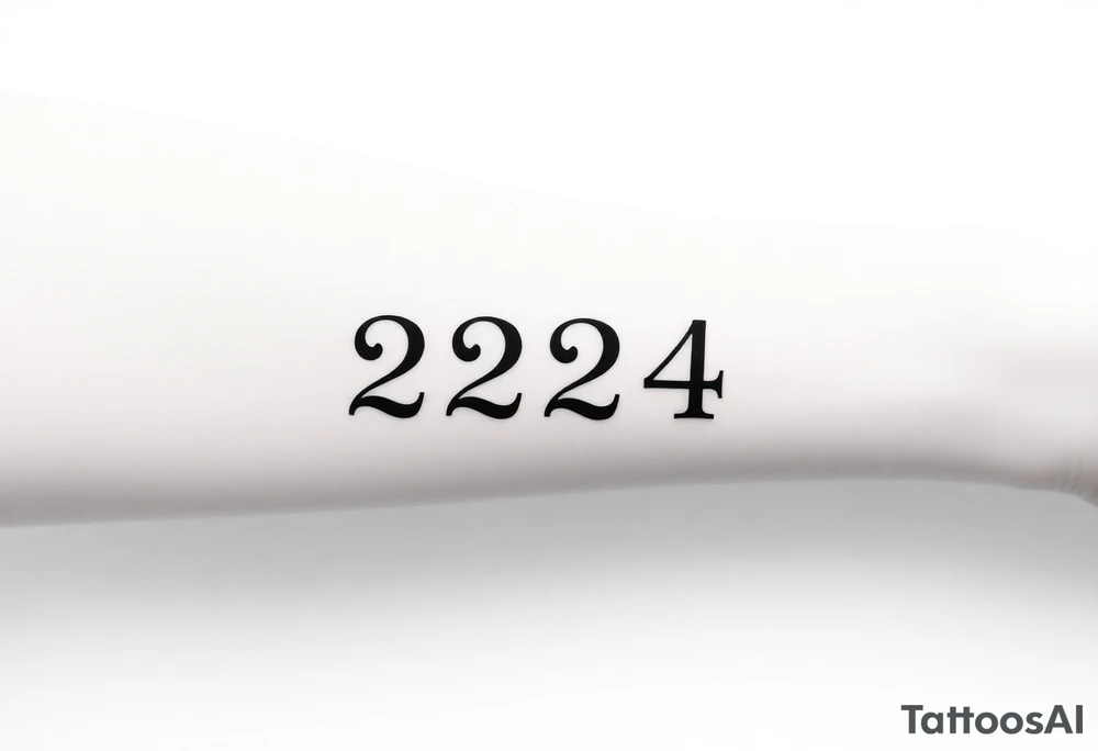 224 numbers into a tattoo itself tattoo idea