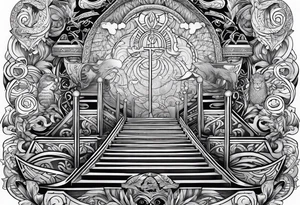 Valhalla steps Viking symbols tattoo idea