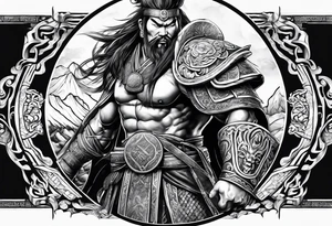 mongolian hero tattoo idea