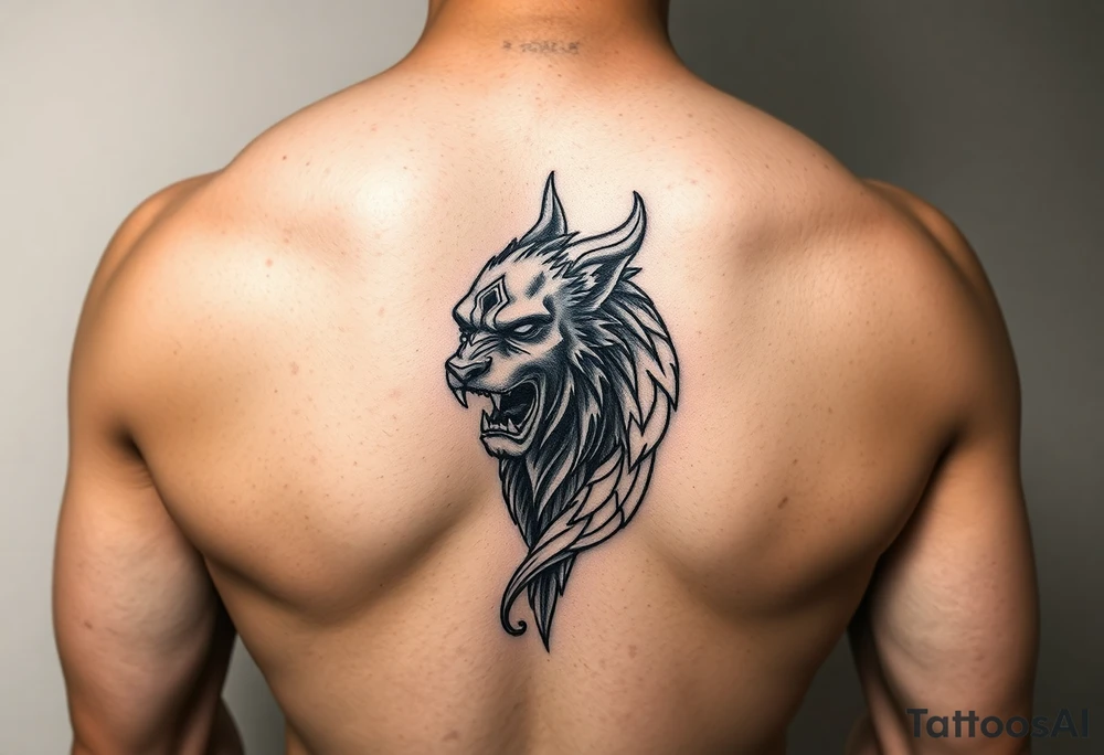 powerful majestic tattoo on a hand wrist representing "relentless" tattoo idea