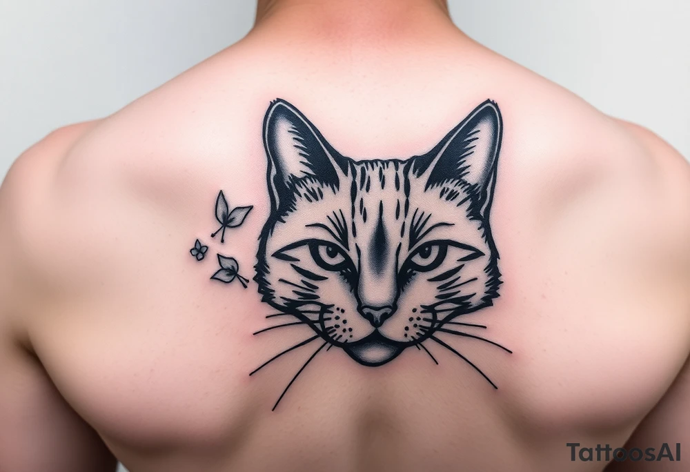 black cat tattoo idea