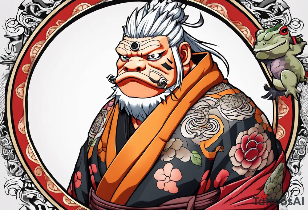 Jiraiya Naruto Gamakichi toad tattoo idea