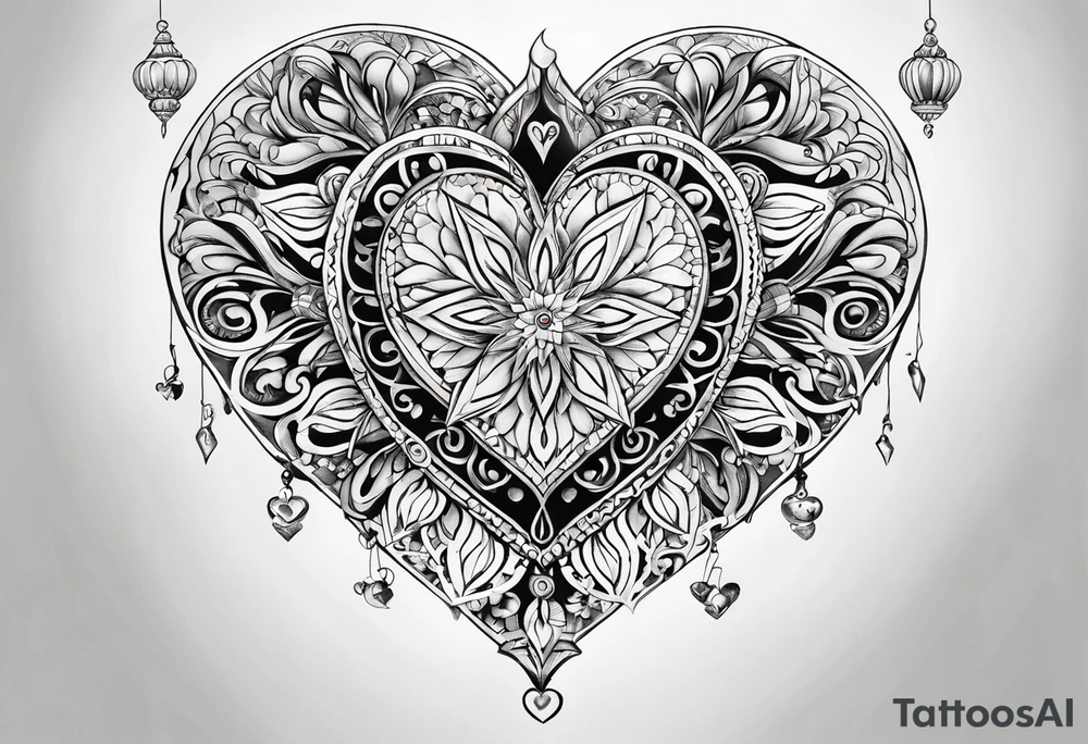 deve contenere la parol RESK in un cuore tattoo idea