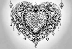 deve contenere la parol RESK in un cuore tattoo idea