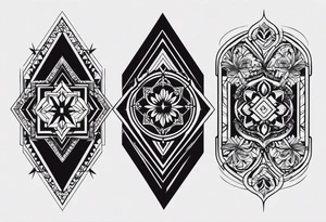 Dwa klocki domina zamiast kropek delikatne serca . Jeden z liczbą 4 i 3 drugi z 3 i 6 tak żeby były złączone trójkami . tattoo idea