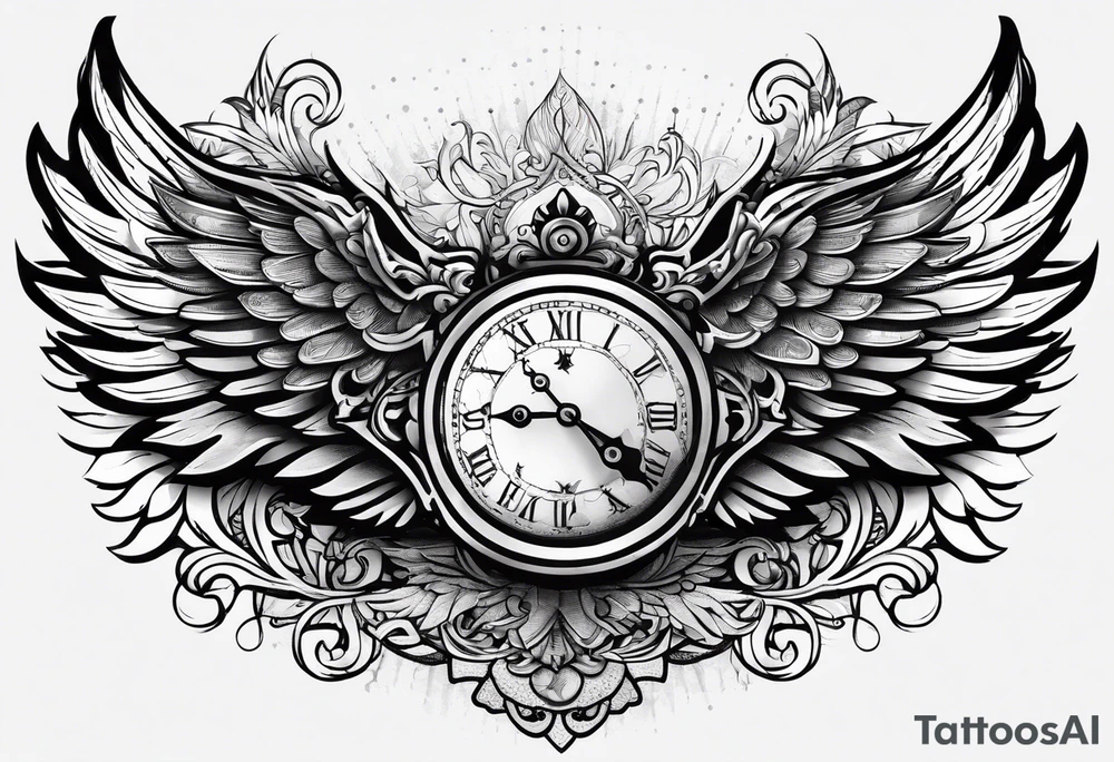 Wings with the word Glenn in between tattoo idea Wings with the word Glenn in between tattoo idea