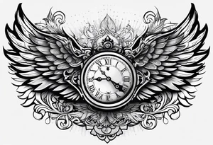 Wings with the word Glenn in between tattoo idea