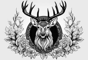 Deer antlers tattoo idea