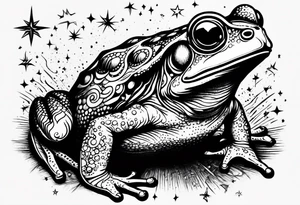 Toad pointing at stars tattoo idea