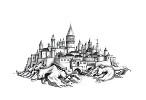 city of 
Atlantis tattoo idea