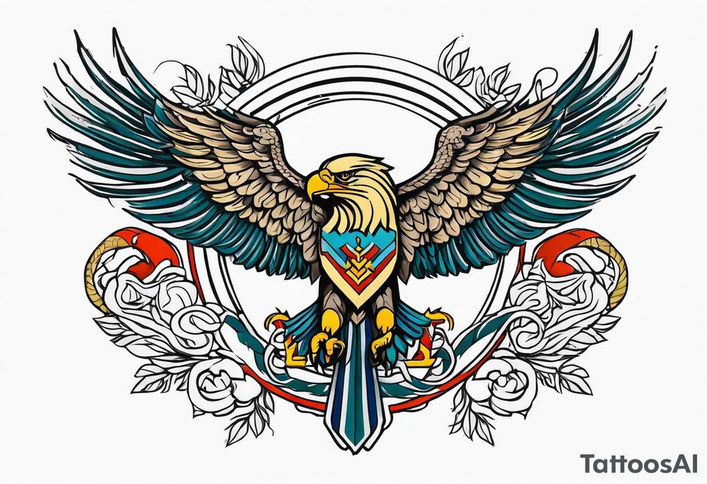 Slavic eagle carrying a snake tattoo idea