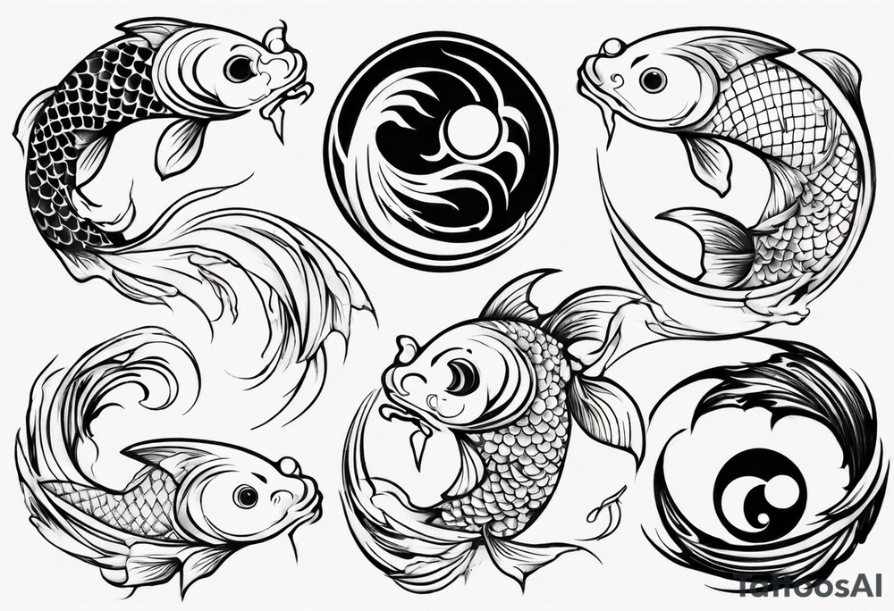 Koi Fish Yin Yang tattoo idea