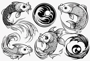 Koi Fish Yin Yang tattoo idea